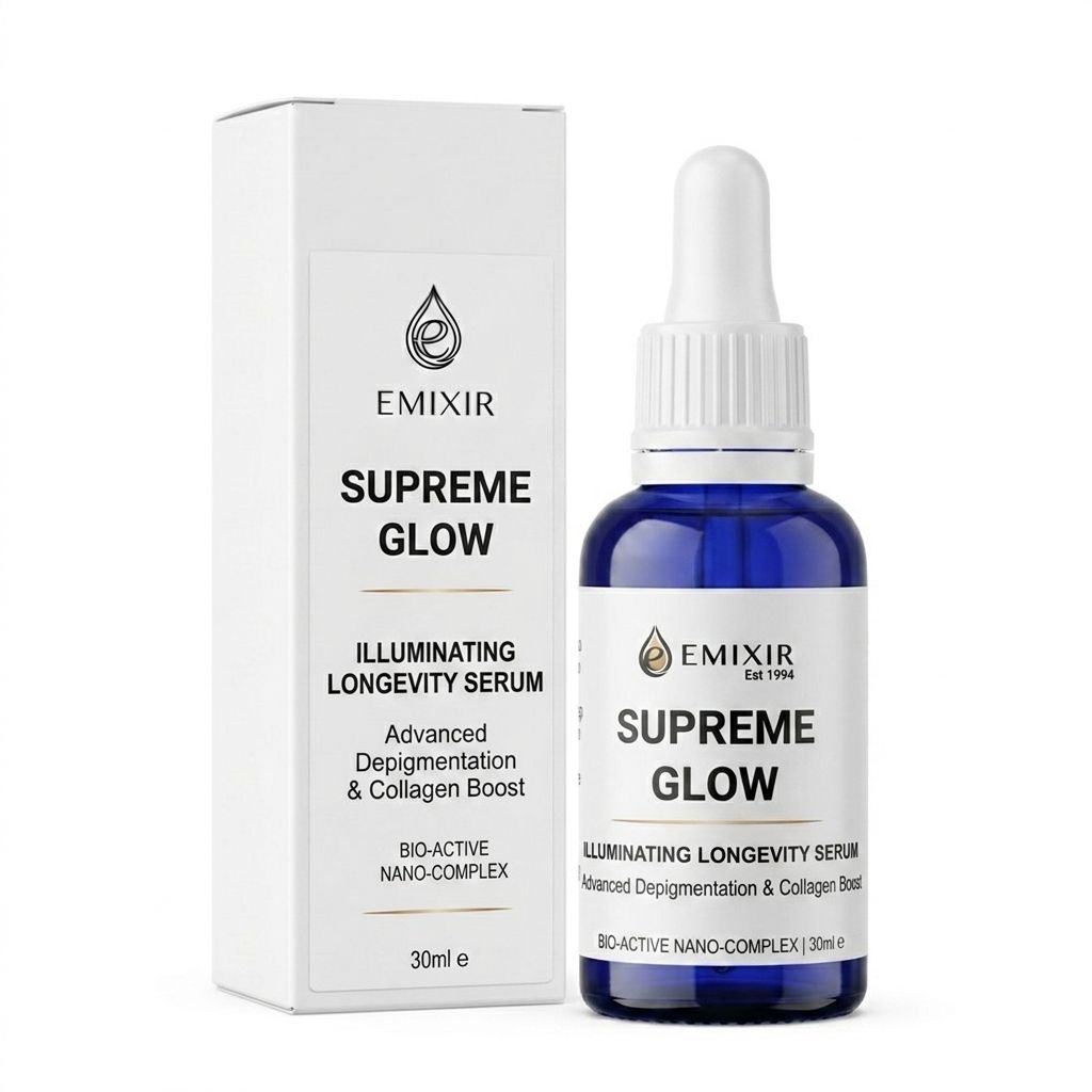 SUPREME-GLOW EMIXIR SUPREME GLOW™ | Illuminating Longevity Serum – Advanced Depigmentation & Collagen Boost - imagine 1